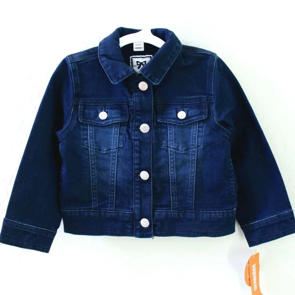 Gymboree Girls' Button-Down Denim Jacket - Blue size 4 (XS)